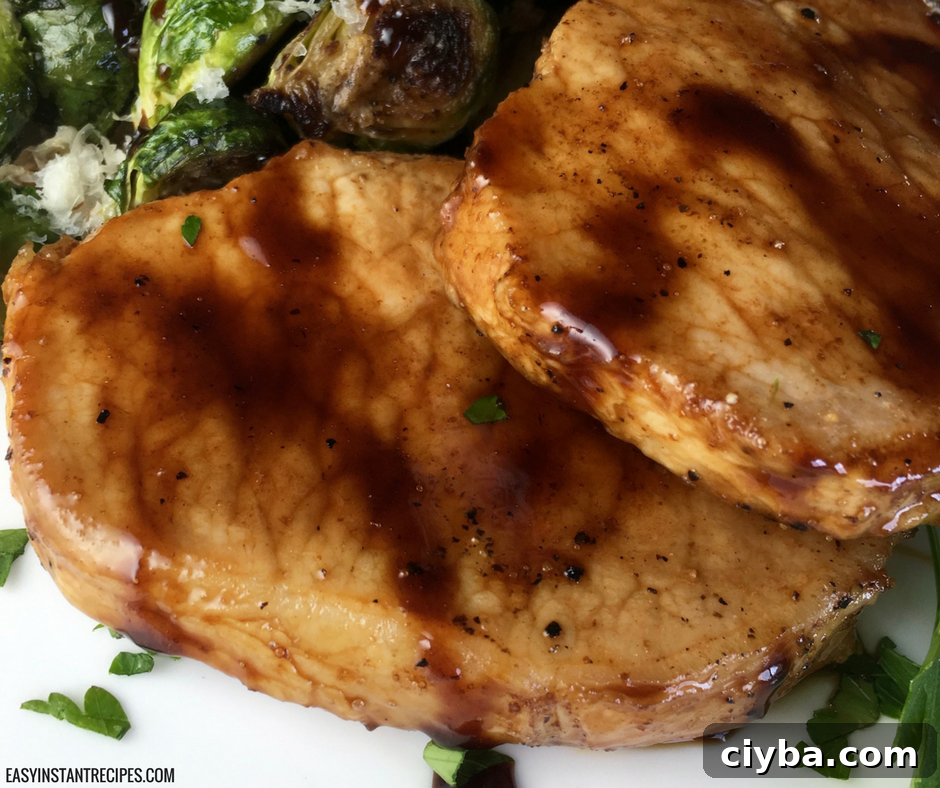 Maple Balsamic Pork Chops in the Instant Pot: Tender, Glazed Dinner 3 Serving of pork chops