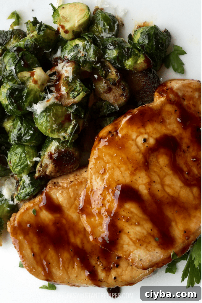 Maple Balsamic Pork Chops in the Instant Pot: Tender, Glazed Dinner 4 Pork chops with sauce