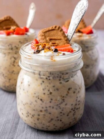 Biscoff overnight oats.