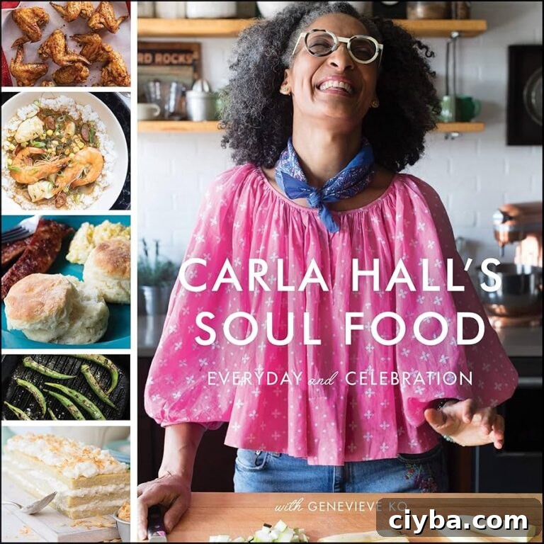 A cookbook titled Carla Hall - Carla Hall's Soul Food: Everyday and Celebration. 