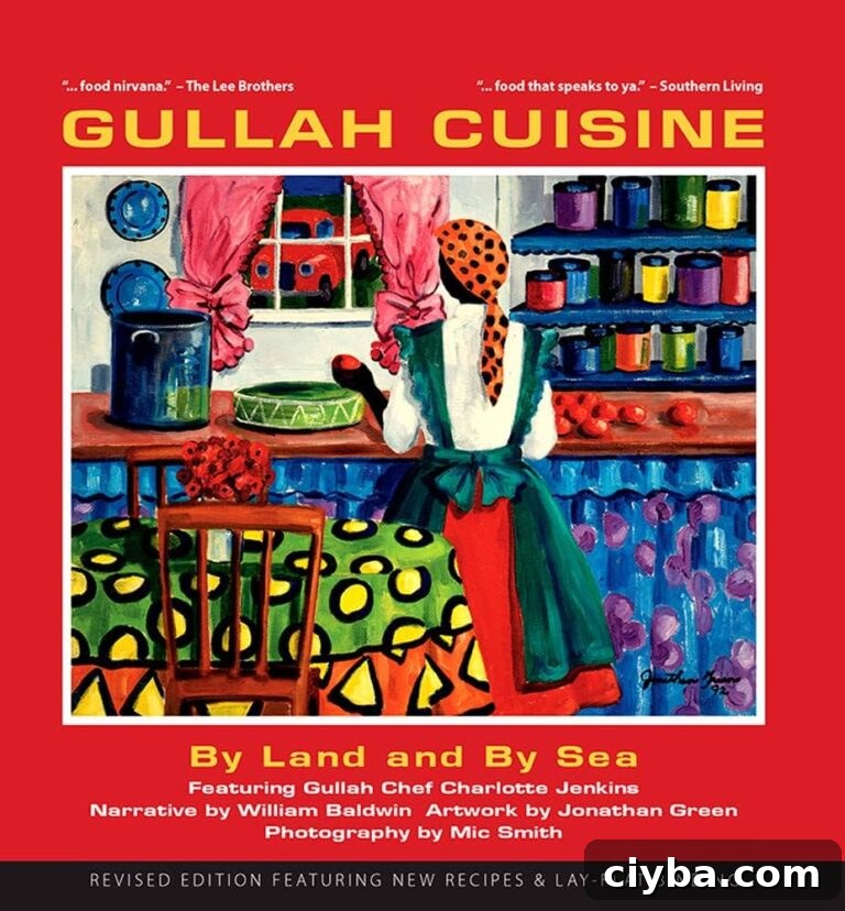 A cookbook titled Charlotte Jenkins - Gullah Cuisine: By Land and by Sea.