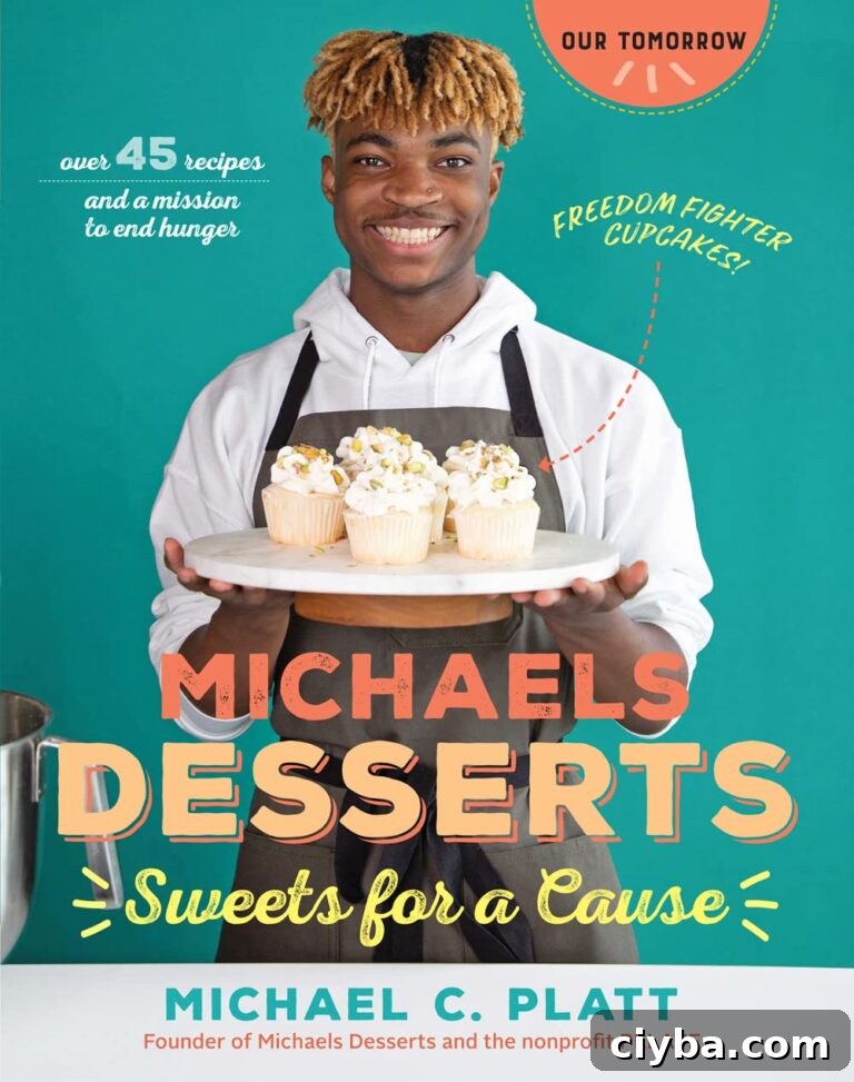 A cookbook titled Michael Platt - Michael's Desserts: Sweets for a Cause Baking Cookbook.
