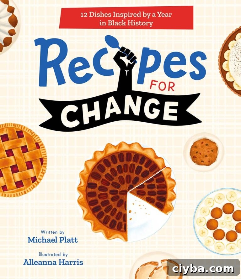 A cookbook titled Michael Platt - Recipes for Change: 12 Dishes Inspired by a Year in Black History.