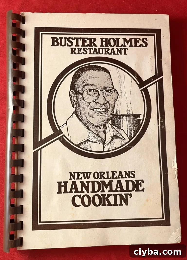 A cookbook titled Buster Holmes - The Buster Holmes Restaurant Cookbook: New Orleans Homemade Good Food.