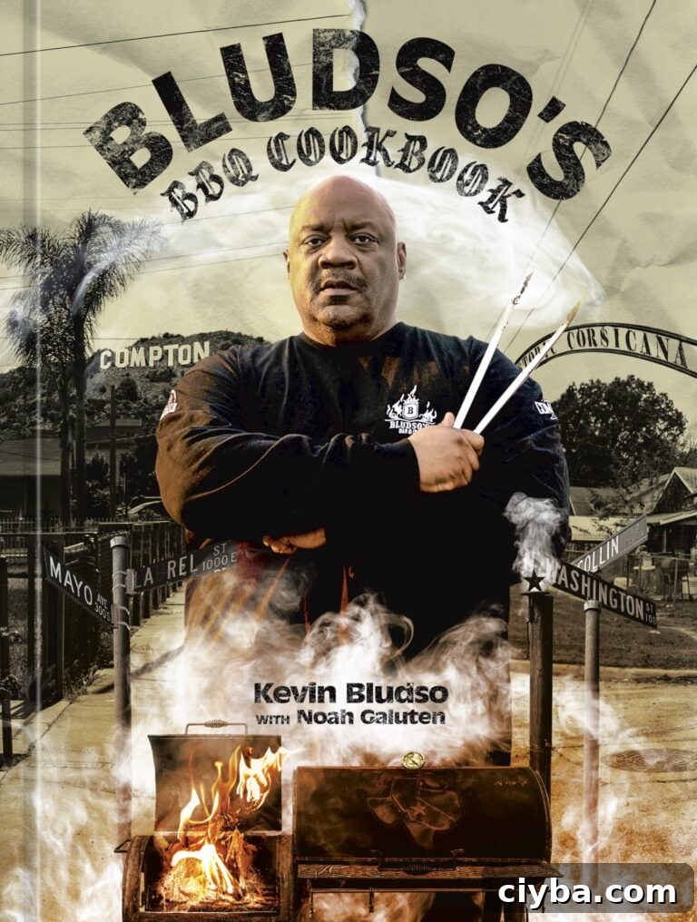 A cookbook titled Kevin Bludso - Bludso's BBQ Cookbook: A family Affair in Smoke and Soul. 
