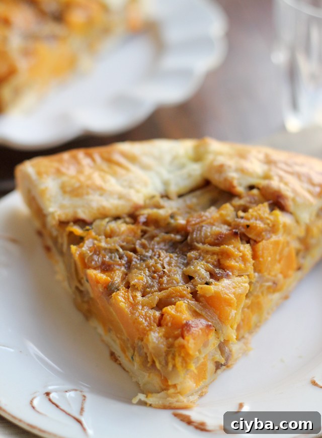 butternut squash and caramelized onion galette from Eats Well With Others