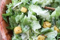 Escarole Caesar Salad with Parmesan, Walnut & Lemon Dressing