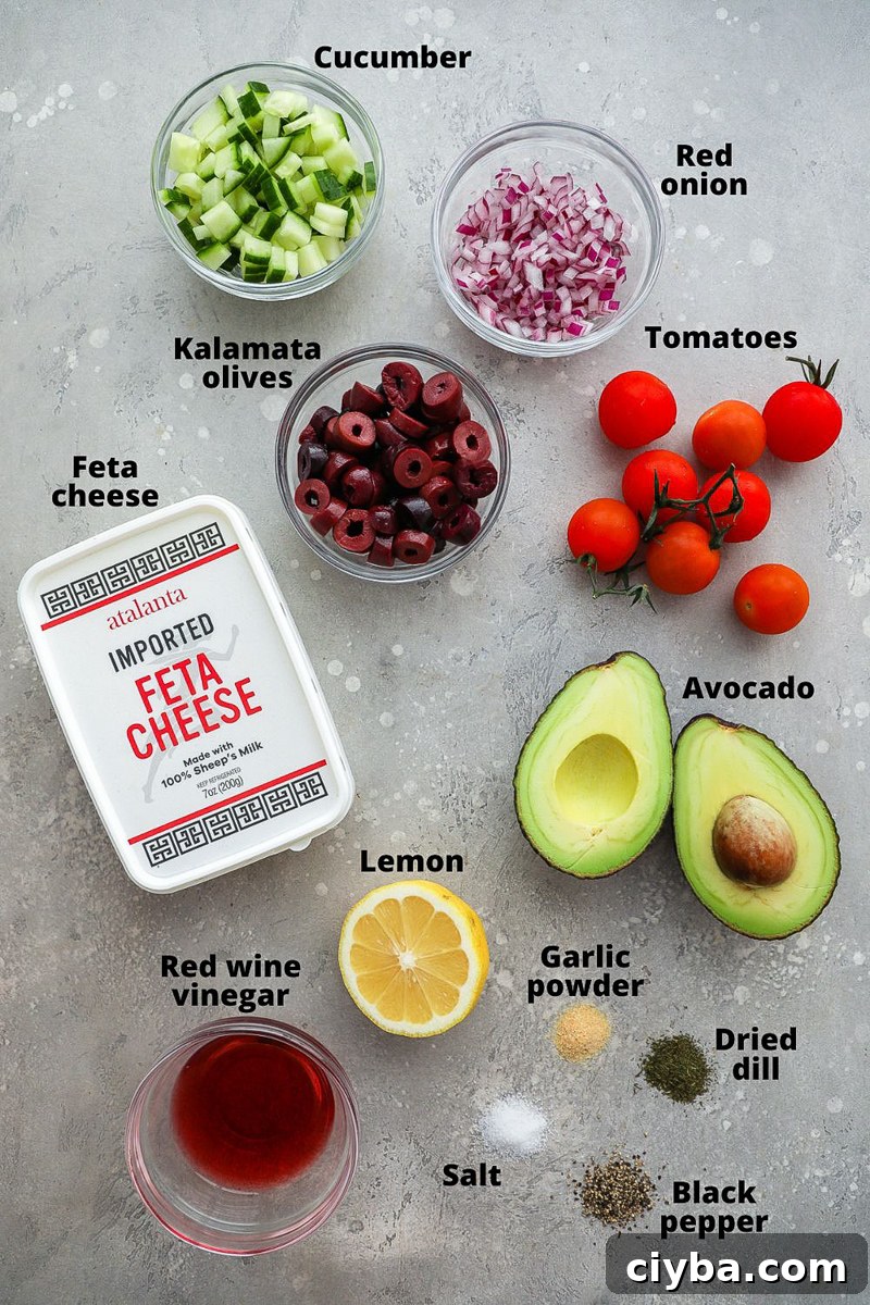 Mediterranean Avocado and Feta Salsa Recipe 3 Ingredients used to make Mediterranean Greek salsa
