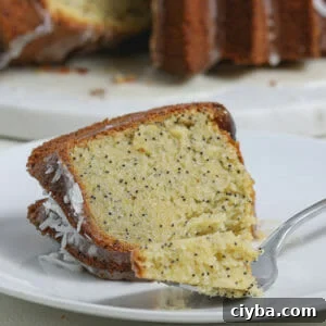 Gluten and Dairy Free Mango Poppy Seed Bundt Cake