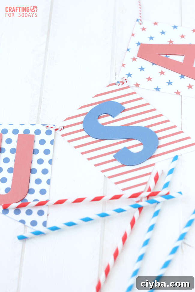 Printable 3D 4th of July Banner Template for Independence Day 5 BANNER_4