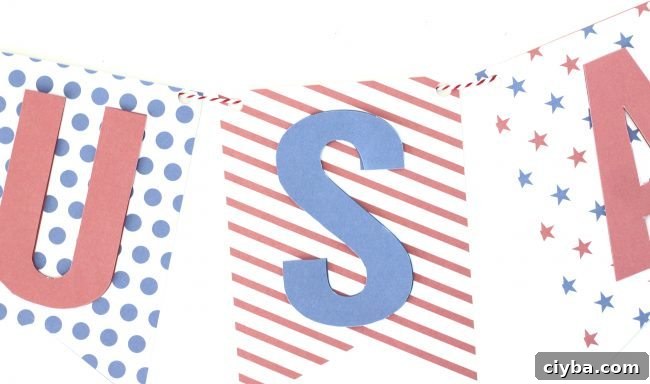 Printable 3D 4th of July Banner Template for Independence Day 10 BANNER_2