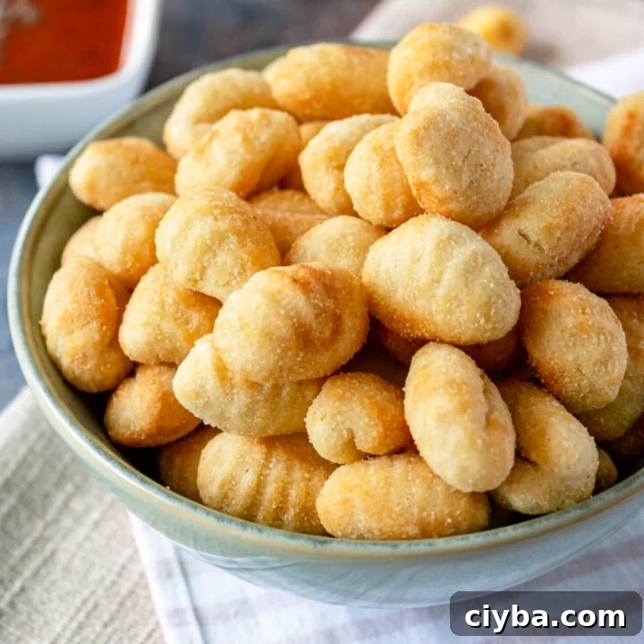Crispy Air Fryer Gnocchi with Garlic Butter and Parmesan 2 bowl of air fryer gnocchi.
