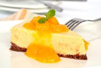 No-Bake Mango Cheesecake with Fresh Mango Sauce