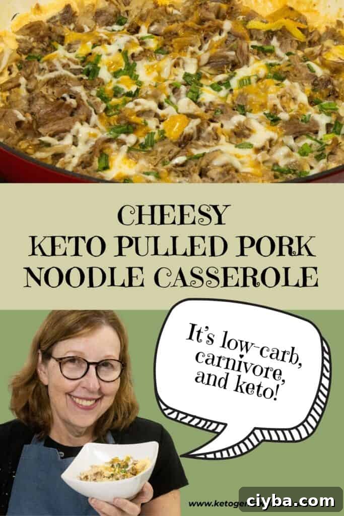 keto pulled pork casserole with Anita saying 