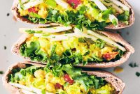 Curried Chickpea Pitas with Crisp Apple Slaw