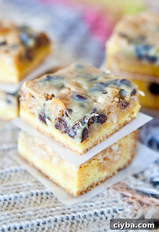 magiccakebars-13 Coconut Peanut Butter Magic Cake Bars