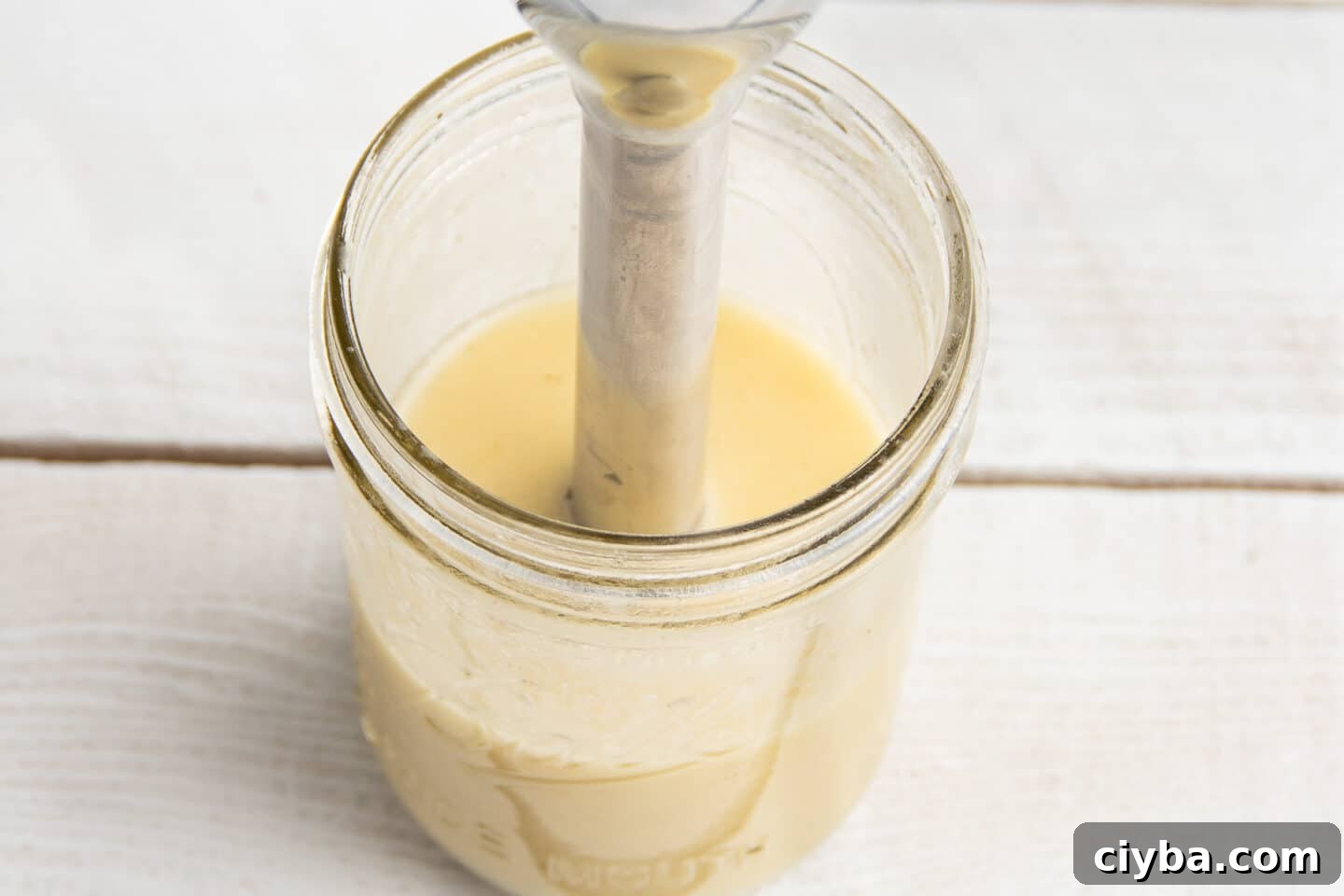 Blend with hand blender for about 30 seconds.