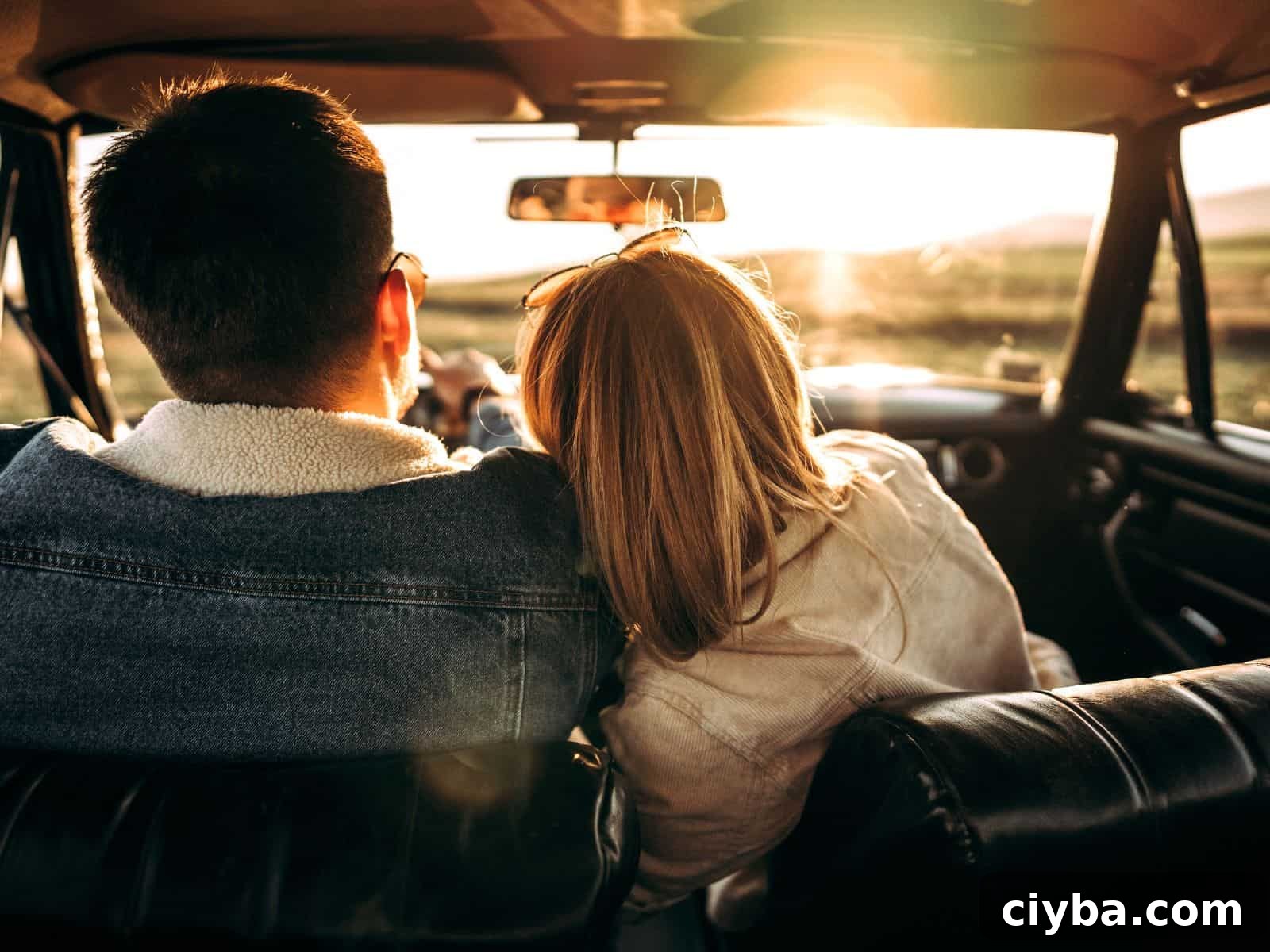 40th Birthday Party Ideas: Unique Themes and Memorable Activities 5 Couple on a road trip in a car.
