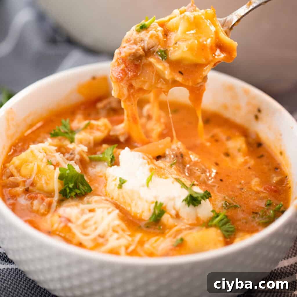 75+ Budget-Friendly Dinner Ideas for Weeknights 22 easy lasagna soup with cheese in a white bowl, easy lasagna soup, lasagna soup recipe easy.