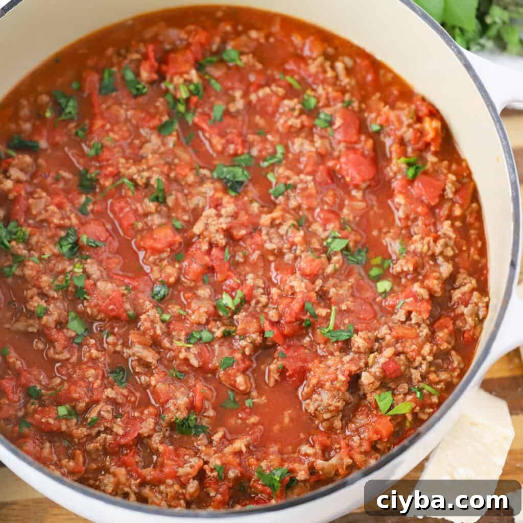 75+ Budget-Friendly Dinner Ideas for Weeknights 23 meat sauce pasta recipe, meat pasta sauce.