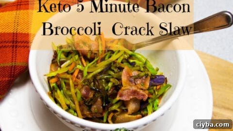 Fast Keto Bacon Broccoli Crack Slaw recipe