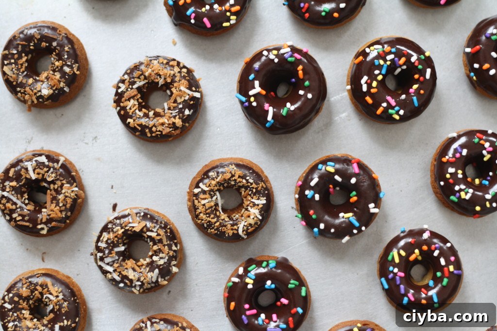 mini toasted coconut banana bread (baked) doughnuts via butter me up, Brooklyn! 5
