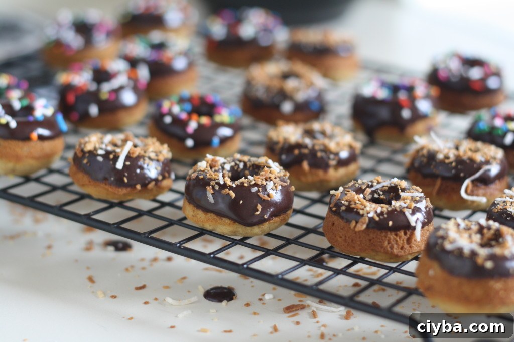 mini toasted coconut banana bread (baked) doughnuts via butter me up, Brooklyn! 7