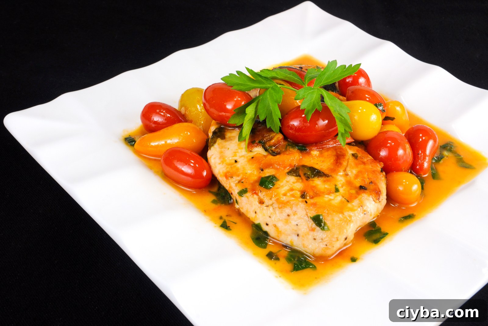 Chicken Breasts with Tomato Herb Pan Sauce