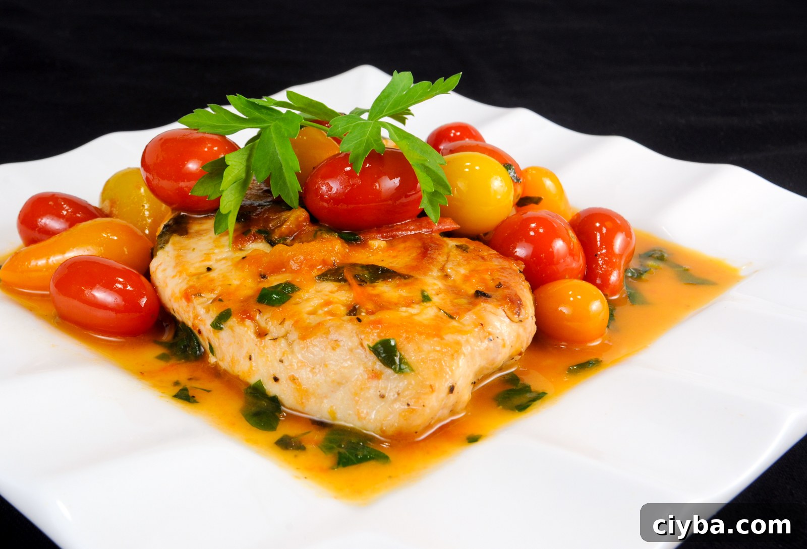 Chicken Breasts with Tomato Herb Pan Sauce