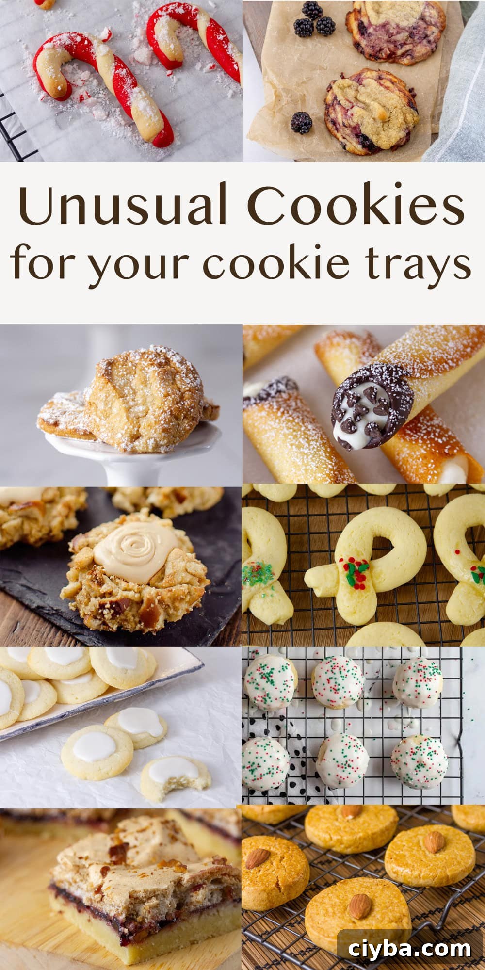a collage of cookies.