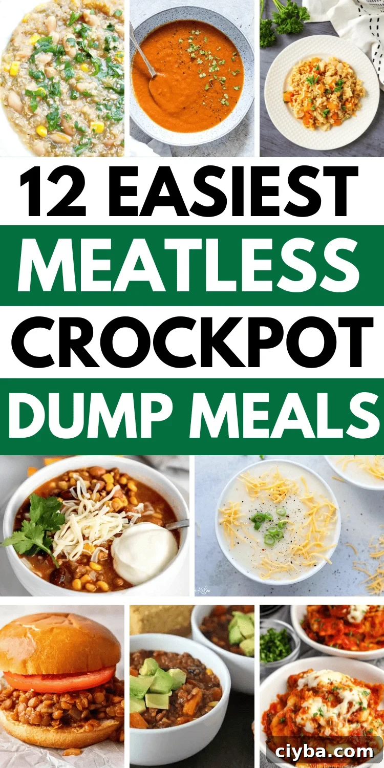 Easy vegetarian crockpot dump meals