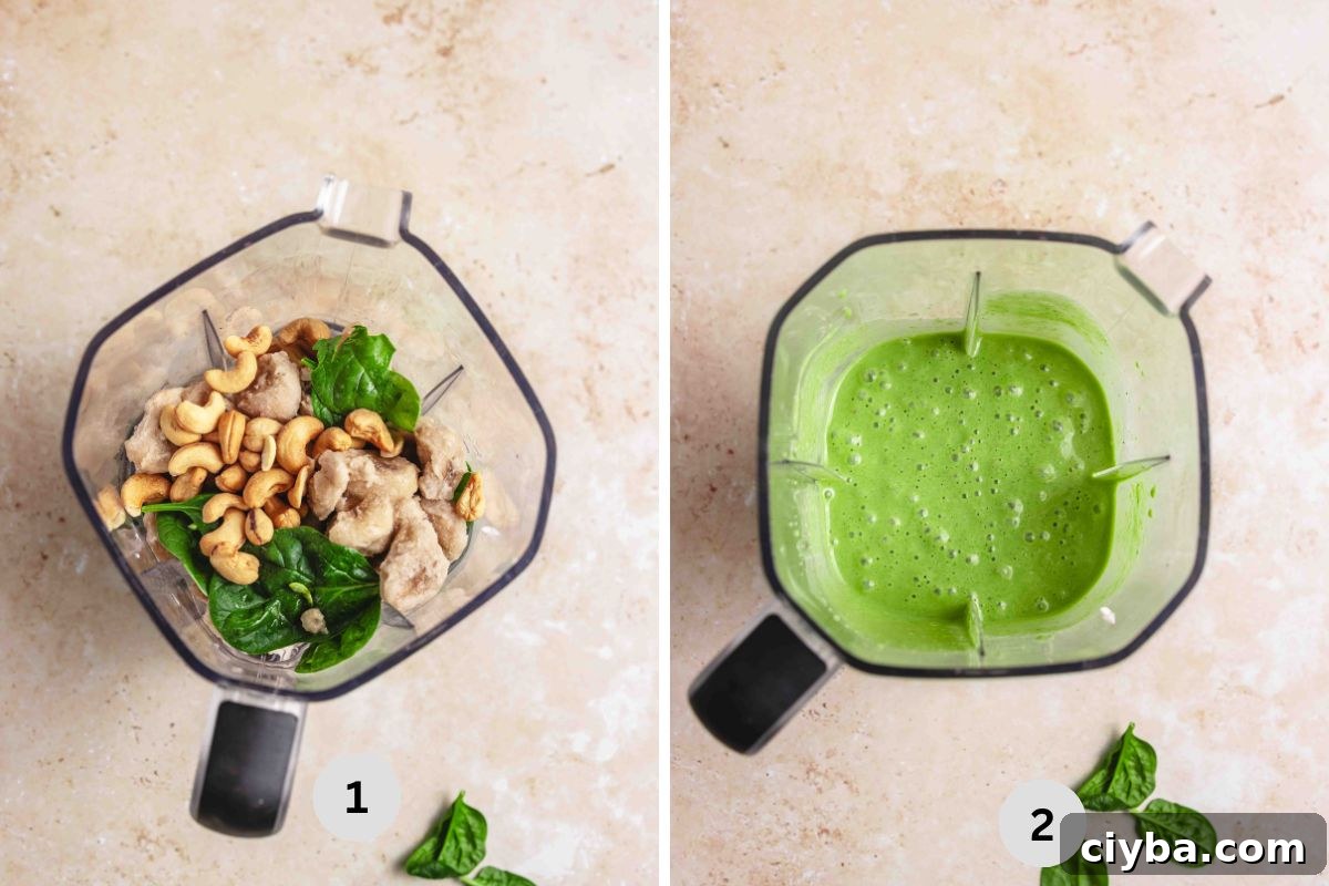 Adding the ingredients into the blender and a blended smoothies.