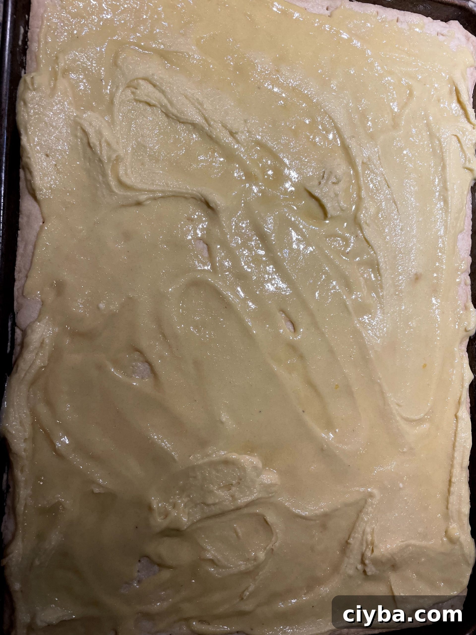 Toasted Almond Frangipane Bars Recipe 5 Add frangipane to cooled crust.