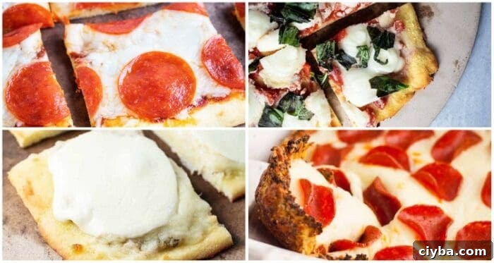 Keto Super Bowl Party Menu: Low-Carb Game Day Recipes 23 collage with four keto pizza recipes