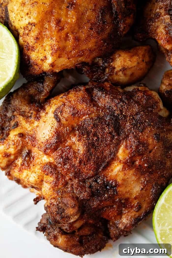 Keto Super Bowl Party Menu: Low-Carb Game Day Recipes 32 overhead view of crispy chili lime chicken with a lime halve served on a white plate