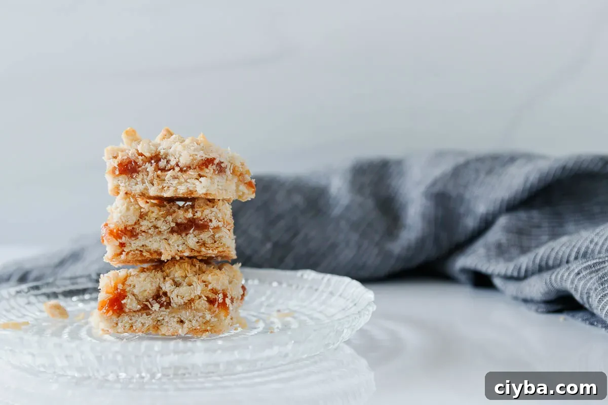 Coconut Peach Crumb Bars Recipe 3 img 17578 4