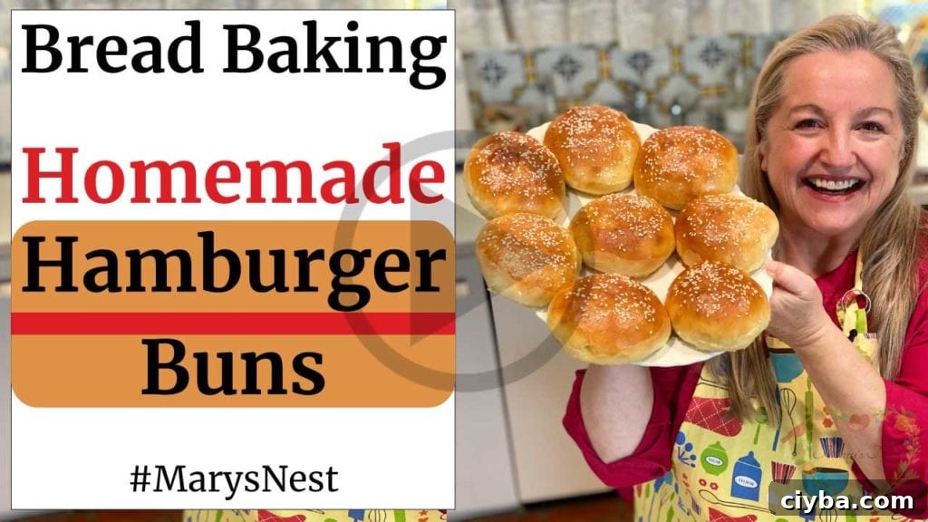 Homemade hamburger buns