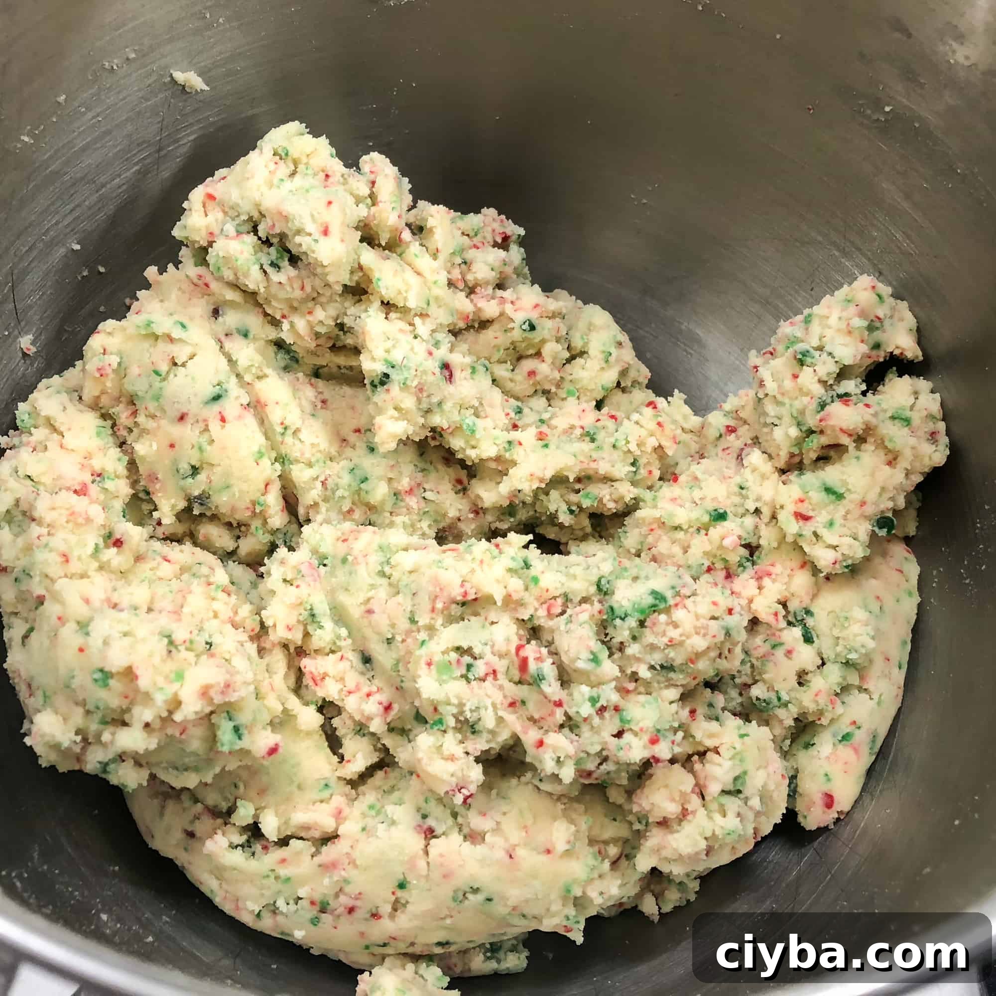 Use an electric mixer to make the cookie dough.
