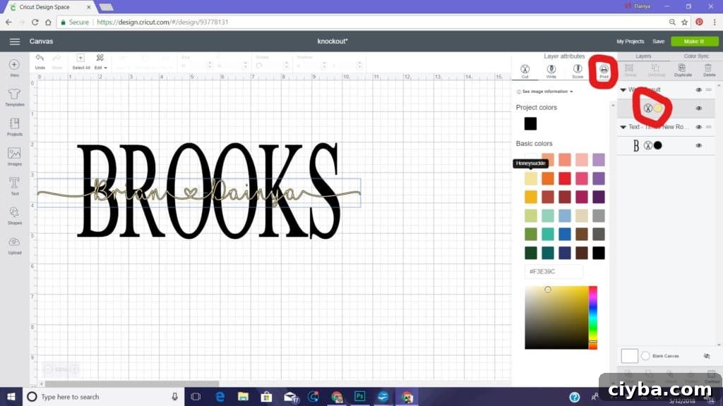 knockout with cricut