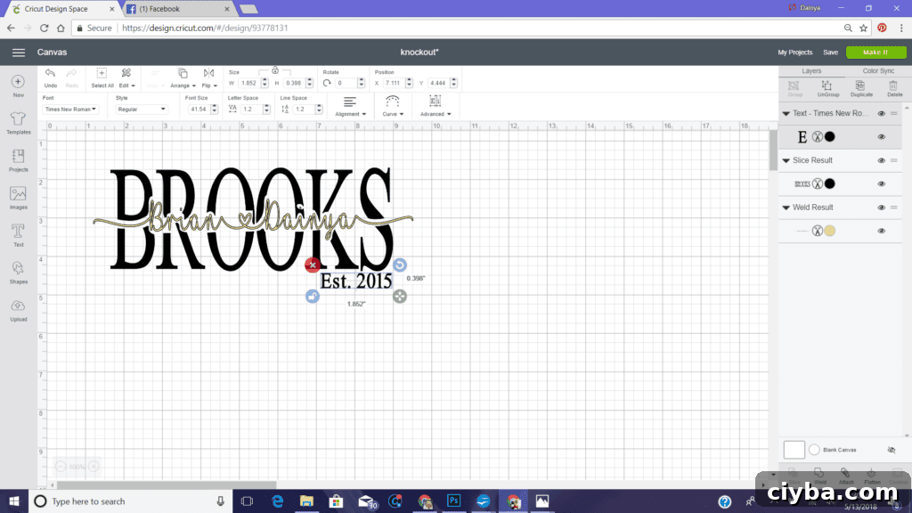 knockout with cricut