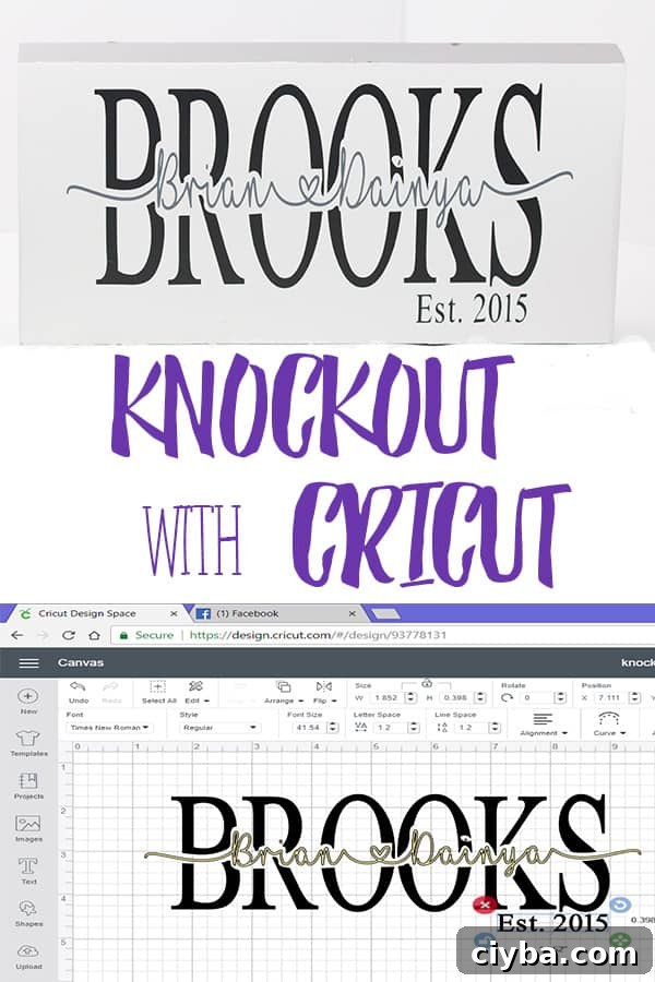 knockout with cricut