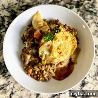 Hearty Vegan Shepherd's Pie with Lentils and Mushrooms 13 Shepherds pie served