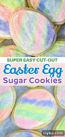 Easter Egg Cut-Out Sugar Cookies