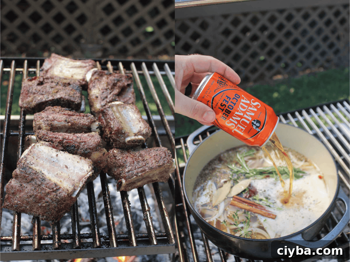 Sam Adams October Fest add a hearty flavor to the braising liquid. 