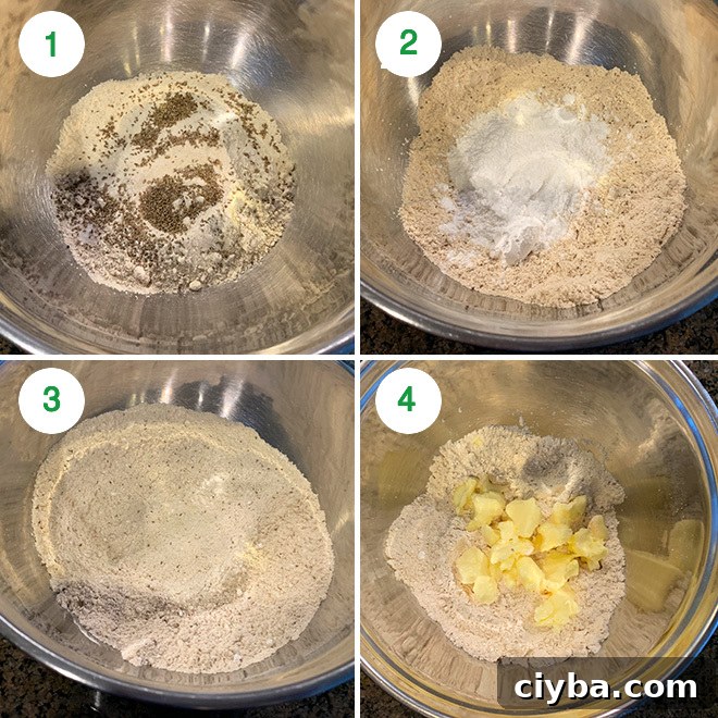 Savory Ajwain (Carom Seed) Cookies 3 step by step pictures of making ajwain cookies
