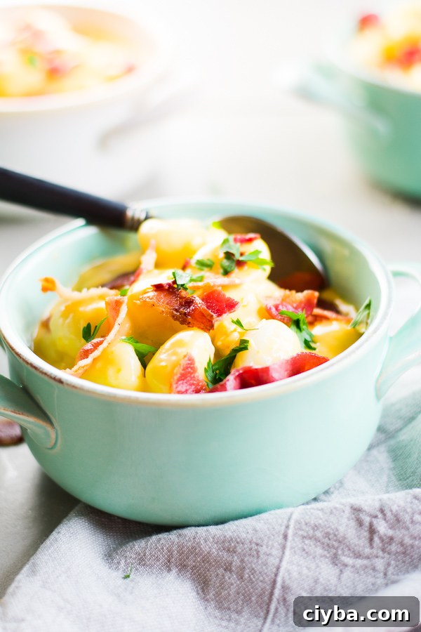 gnocchi bacon mac 'n cheese