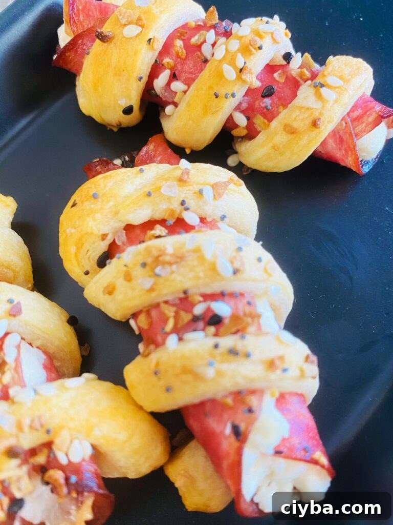 Crescent Wrapped Salami Rolls
