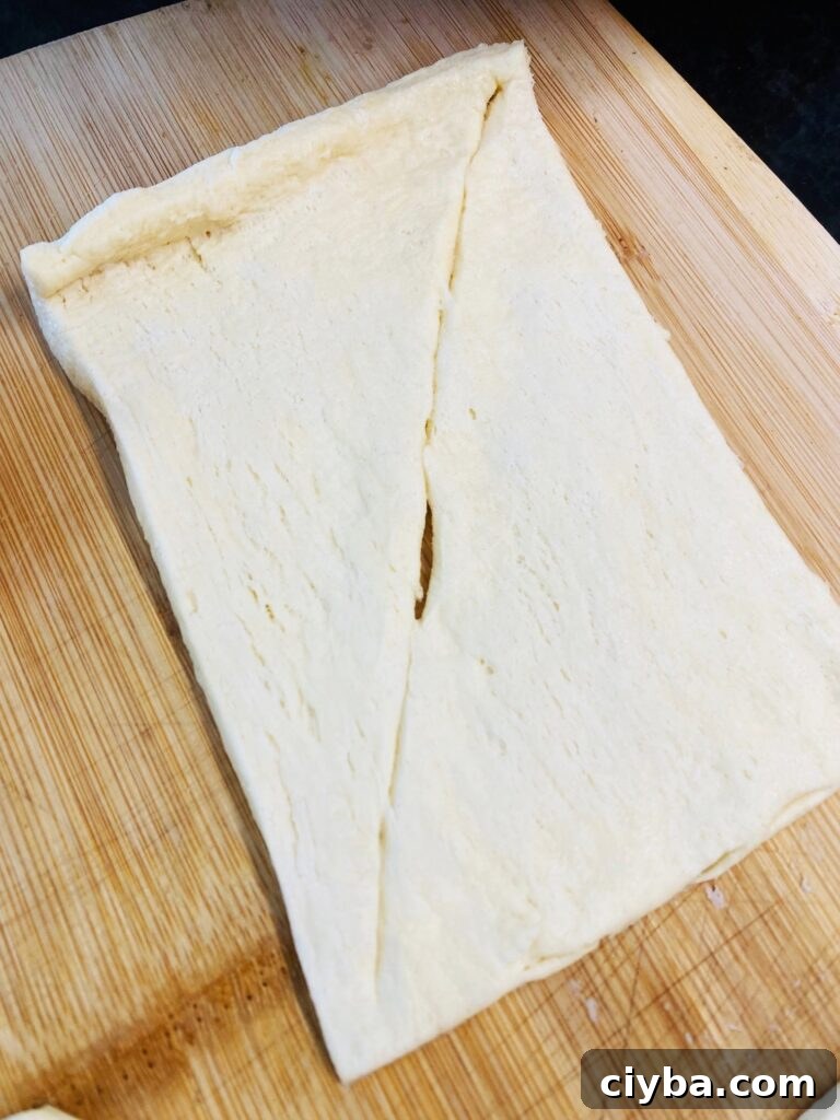 crescent dough rectangle