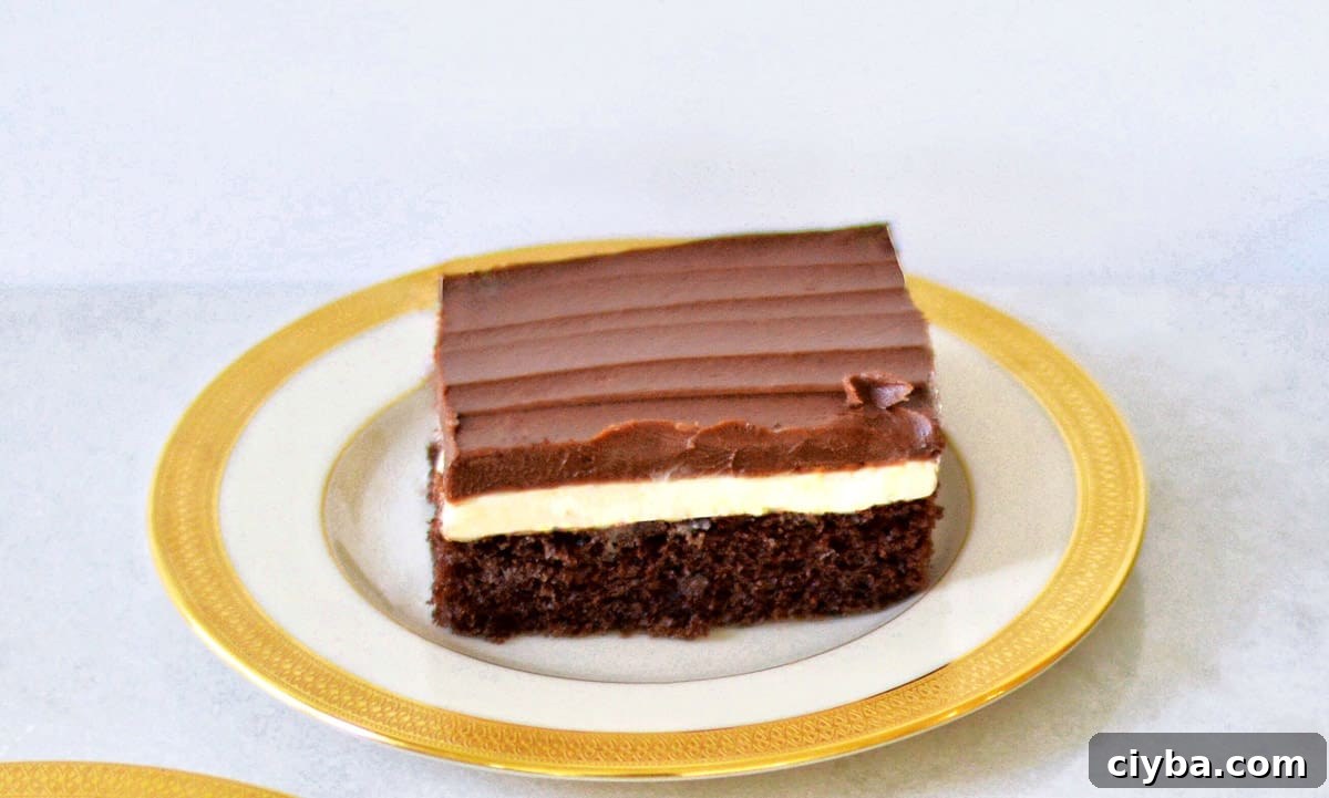 Ho Ho Cake: Chocolate Roll with Cream Filling 7 single slice on gold rimmed plate.