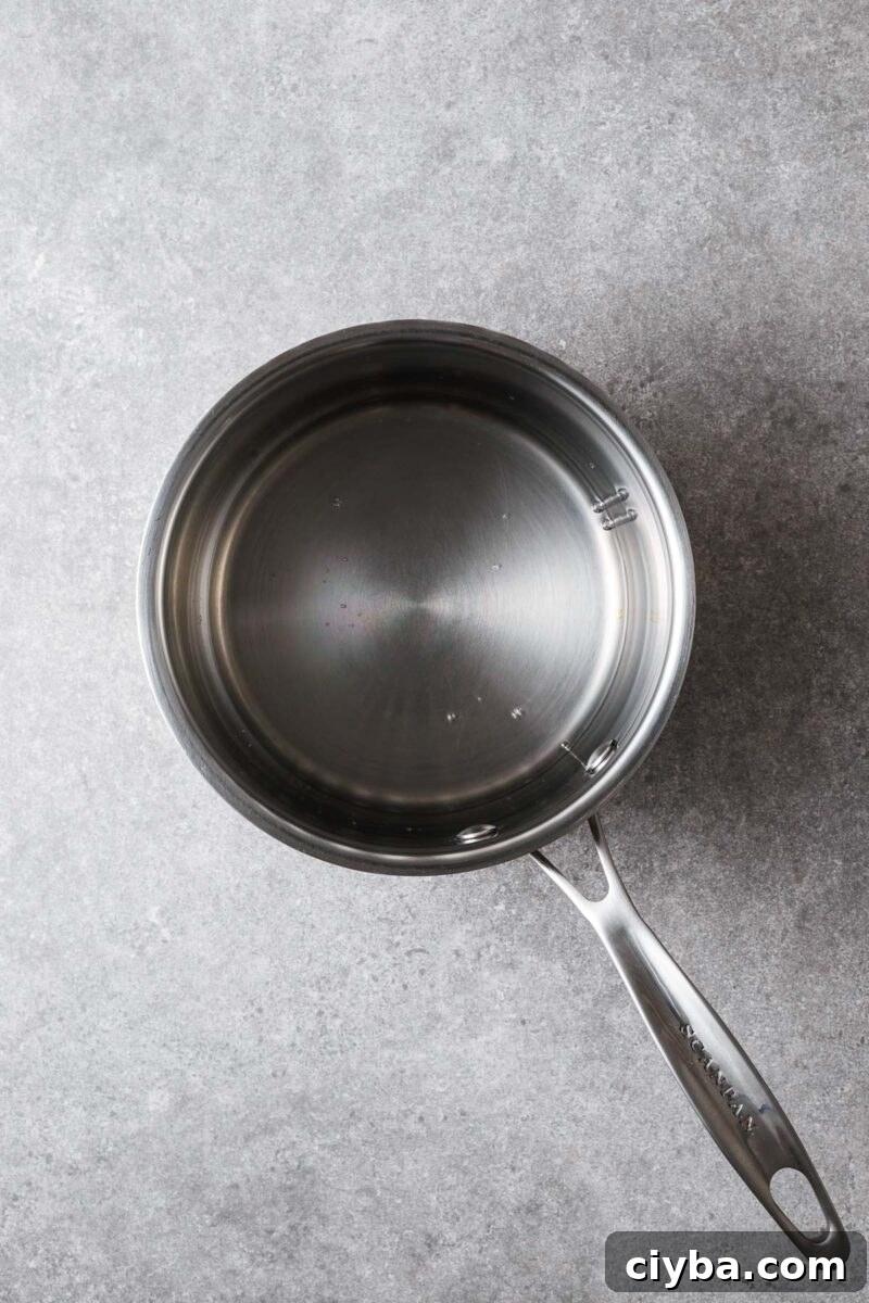 Sake in a saucepan.